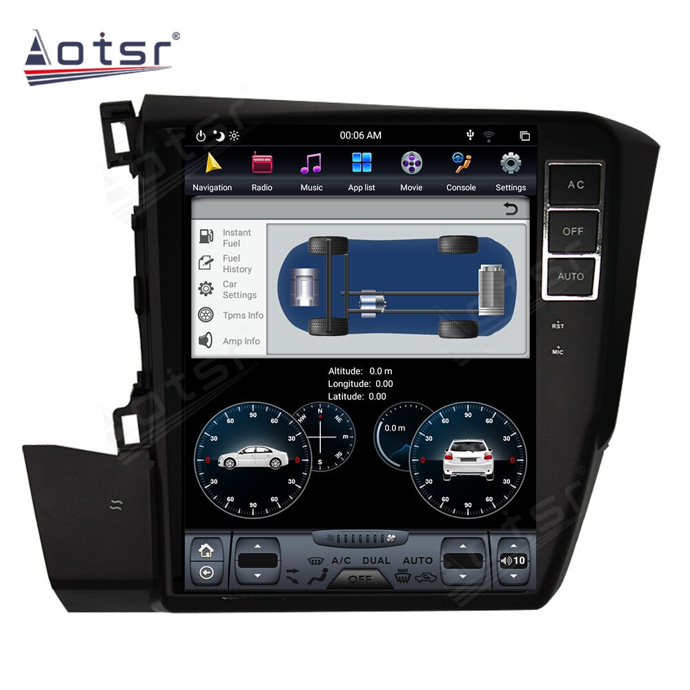 8GB 256GB Tesla Vertical Screen GPS Navigaiton For Honda Civic 2012 - 2015 Multimedia DVD Video Player Car Radio Tape Recorder-Aotsr official website