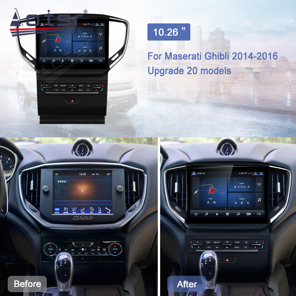 Tesla Screen For Maserati Ghibli Android Radio 2013 2014 2015 - 2019 Car GPS Navigator Dash Auto Stereo PX6 Multimedia Player HD-Aotsr official website