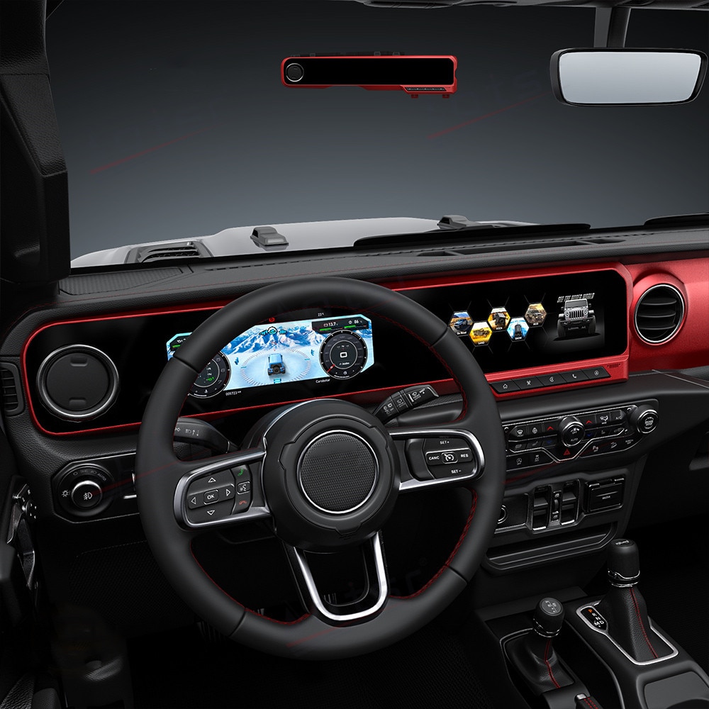 Strip screen Linux Car Radio For Jeep Wrangler JL 2018 - 2021 Multimedia Auto Video DVD Player Navigation Stereo GPS Head Unit-Aotsr official website