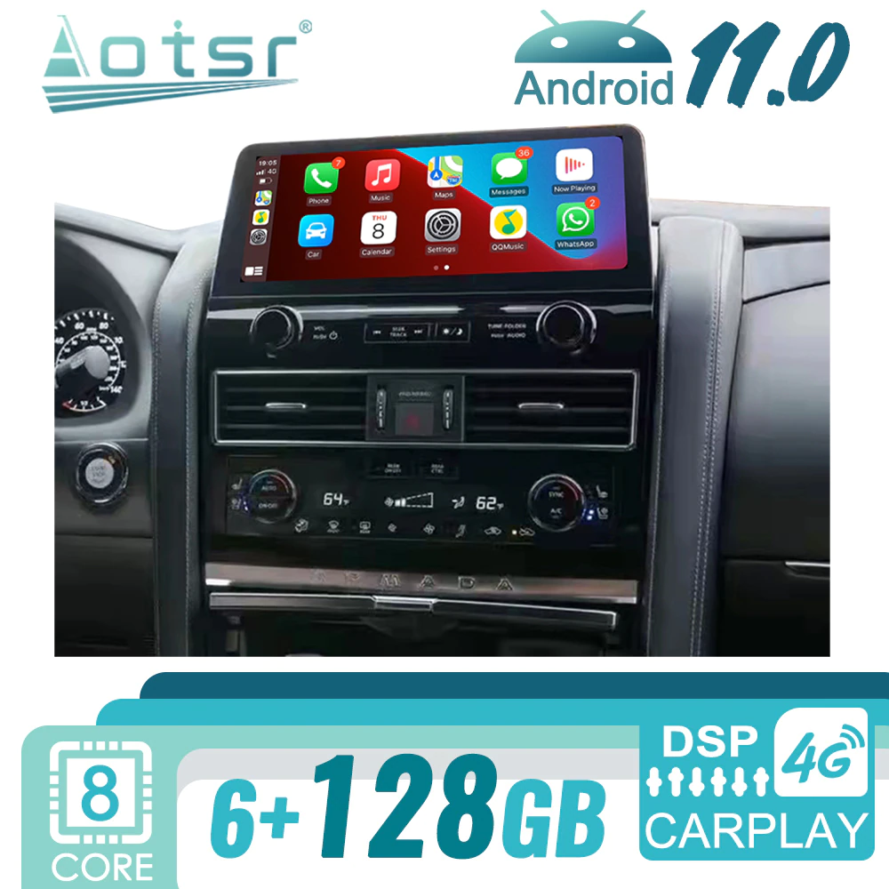 For Nissan Armada Patrol Y62 2010-2020 Android Car Radio Stereo Receiver Autoradio Multimedia Player Head Unit GPS Navi Screen-Aotsr official website