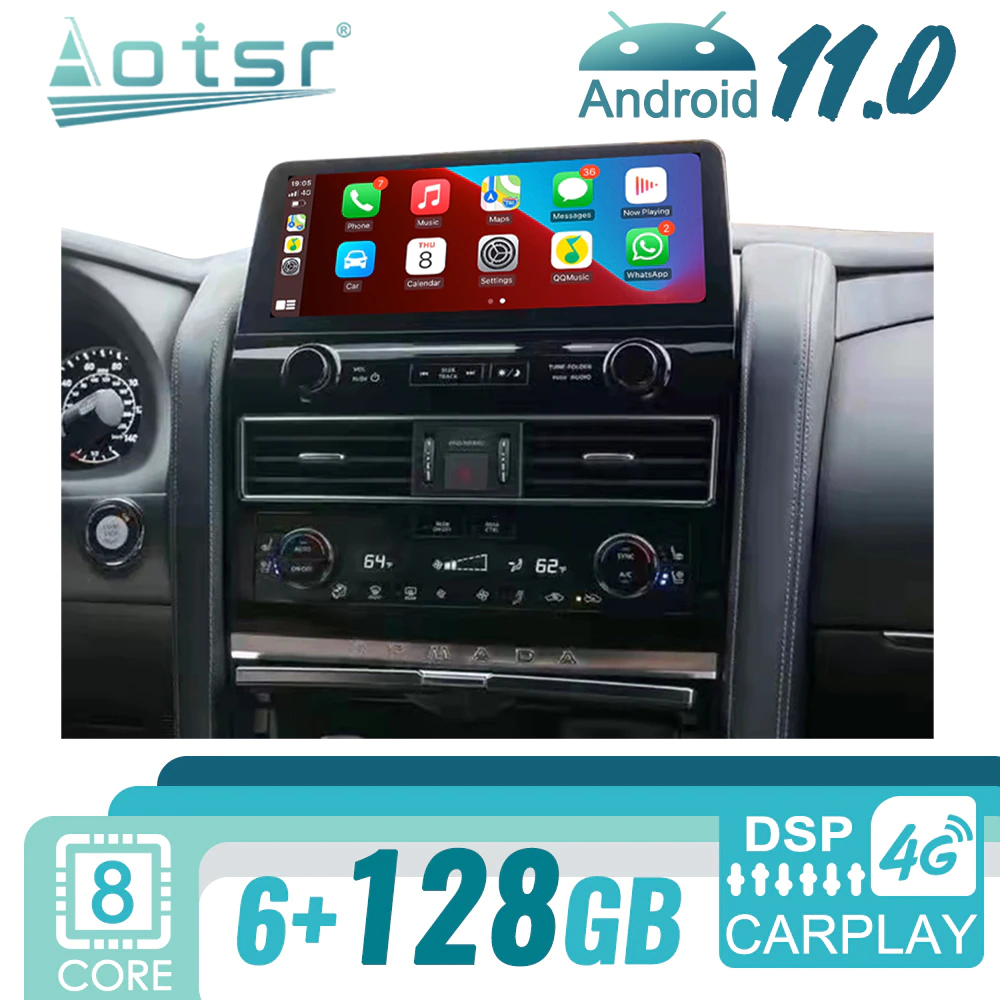 For Nissan Armada Patrol Y62 2010-2020 Android Car Radio Stereo Receiver Autoradio Multimedia Player Head Unit GPS Navi Screen