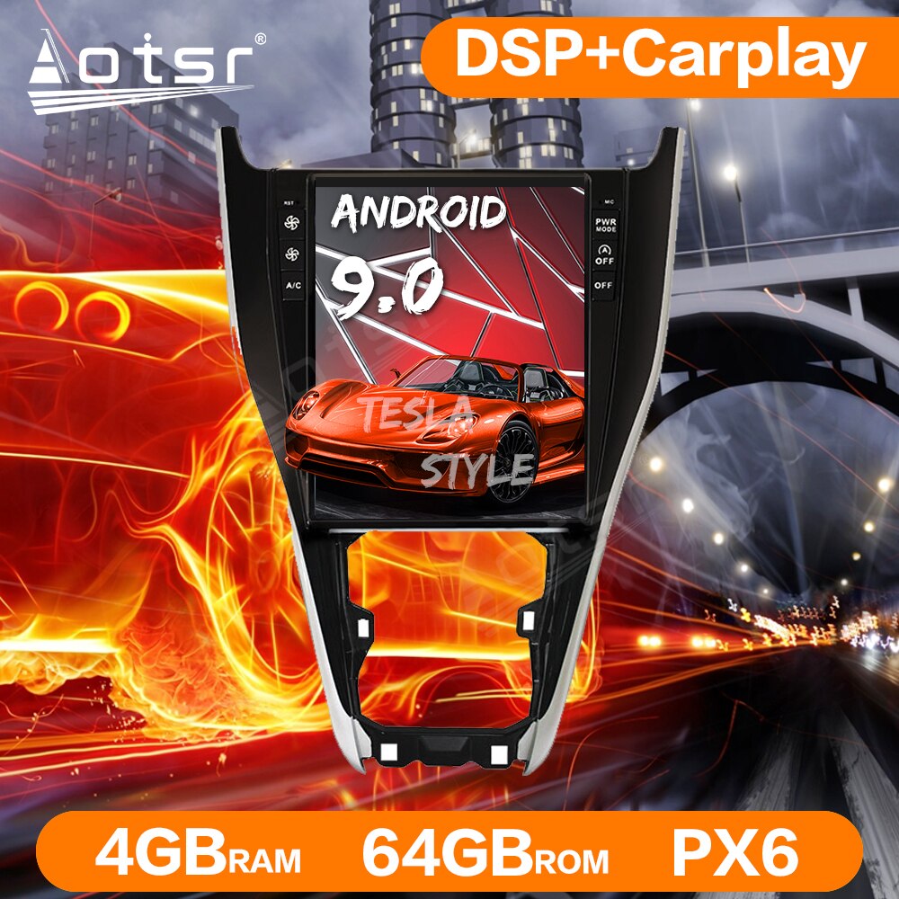[Aotsr]Tesla Screen Car GPS Navigation For TOYOTA Harrier Android Radio 2013 2014 - 2019 PX6 Multimedia Player Auto Stereo Head Unit HD-Aotsr official website