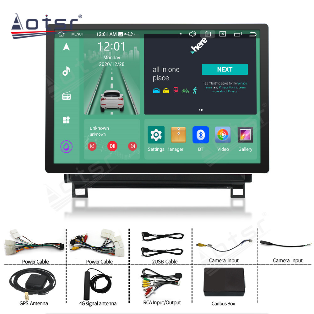 13.3 Inch Android 11 Auto For Toyota Tundra Sequoia 2013-2019 Car Multimedia Player GPS Navigation Auto Radio Stereo Head Unit 