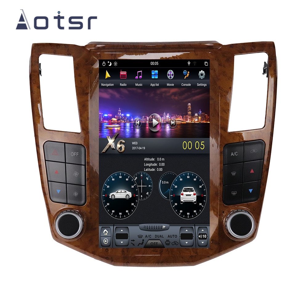 AOTSR Tesla Style Android 9 Car Radio For Lexus RX RX300 RX330 RX350 RX400H GPS Navigation Bluetooth DSP IPS Multimedia Player