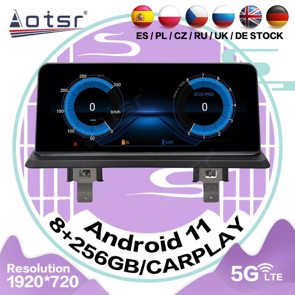 256G Carplay 5G Android 11 Player For BMW 1 Series E81 E82 E87 E88 116I 118I 120I 2006 2007 2008 2009-2012 GPS Stereo Radio Unit