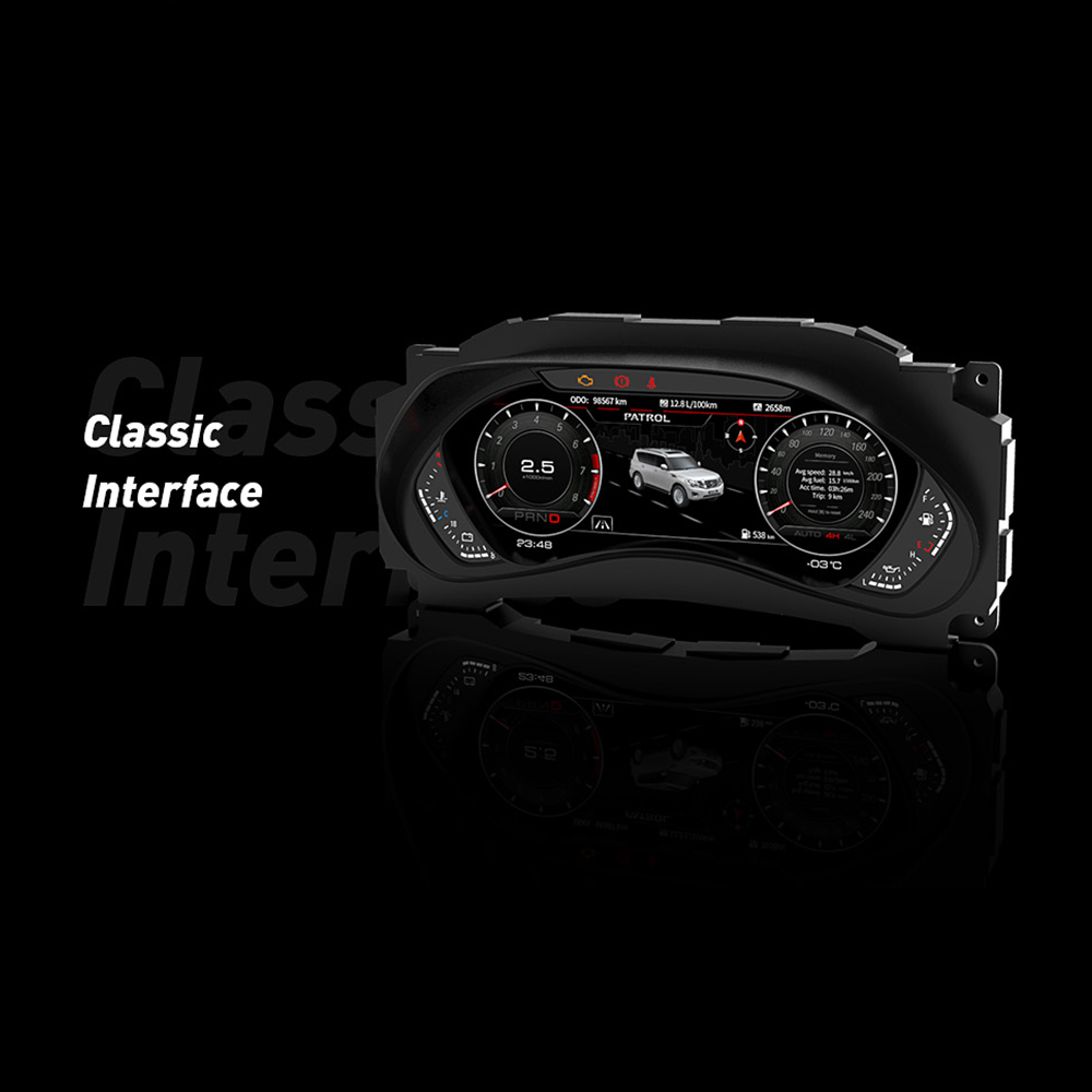 Car Screen Digital Cluster For Nissan Patrol Y62 2010+ LCD Dashboard I