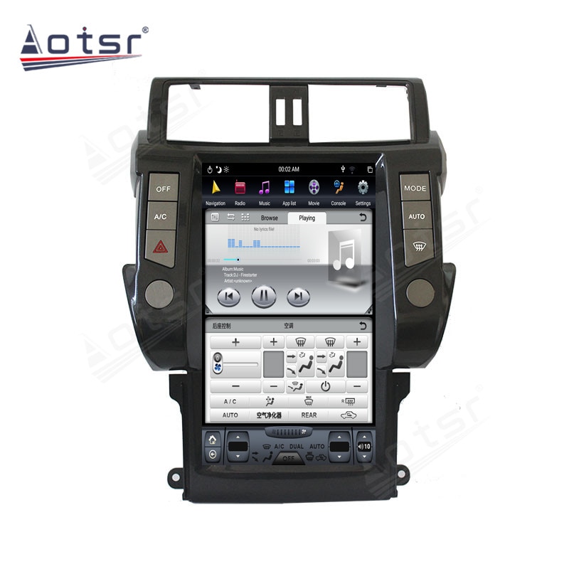 128GB For Toyota Land Cruiser Prado 150 2010-2017 Tesla Big Screen Android 9 Car Radio Multimedia DVD Player GPS Navigation Unit-Aotsr official website