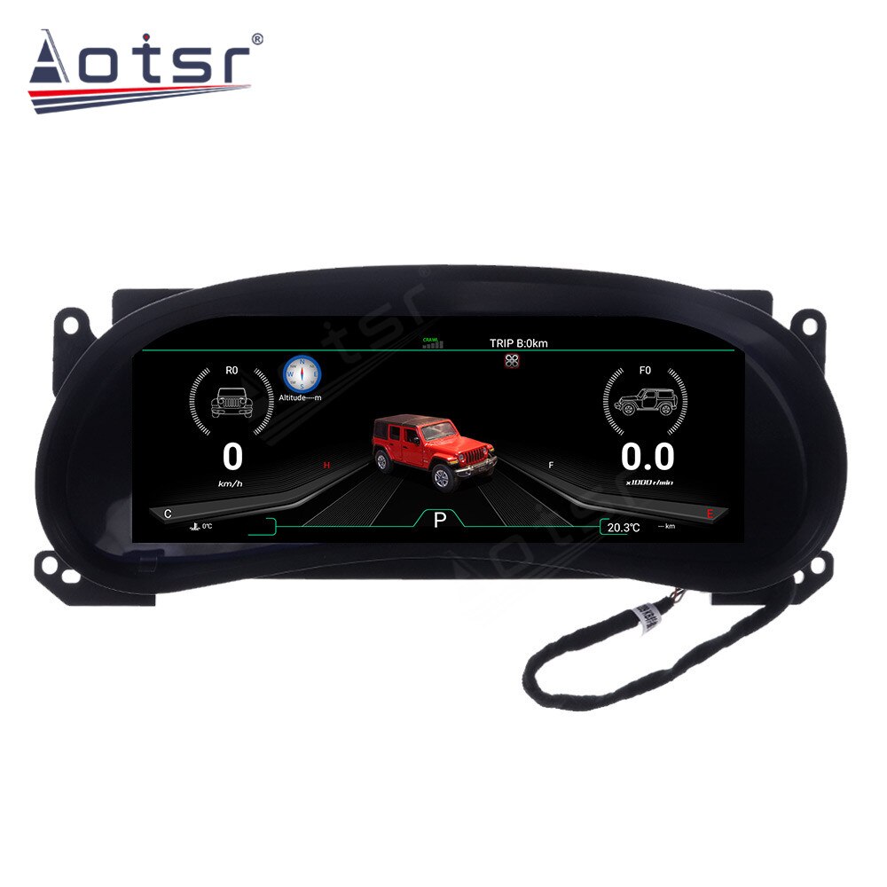 12.3 inch Car LCD dashboard For Jeep Wrangler 3 JK 2010-2017 Car LCD instrument panel modified and upgraded LCD multifunctional-Aotsr official website