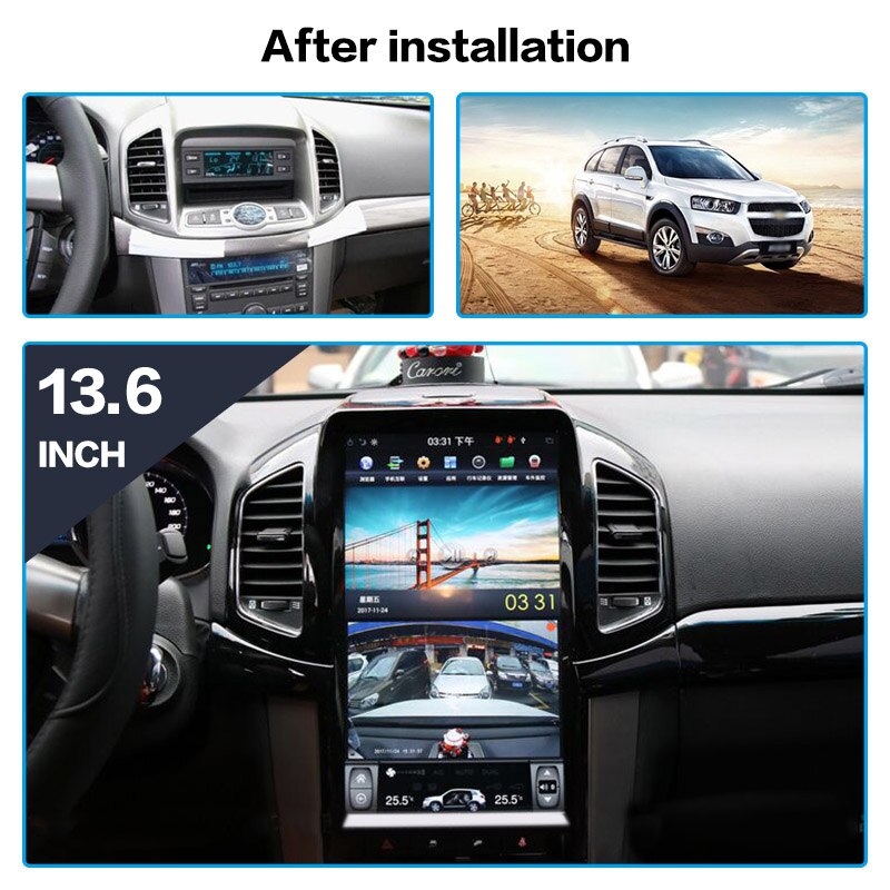 13.6" Vertical Screen Car Radio For Chevrolet Captiva 2013 2014 - 2017 GPS Tesla Carplay Android 11 Multimedia Player Head Unit-Aotsr official website