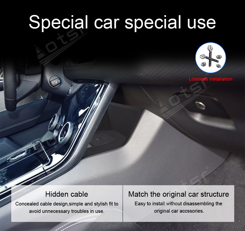 QI Car Wireless Charger For Land Rover 2017-2019 Intelligent Infrared Fast Charging Phone Holder for iPhone Samsung Huawei-Aotsr official website