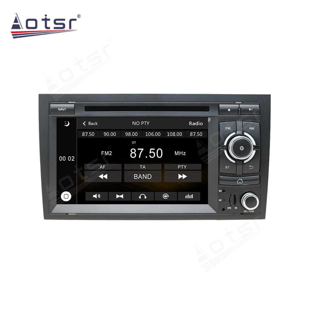 For AUDI A4 2002 - 2008  Wince 6.0 CD DVD Player Single DIN 7 Inch GPS Navigation Player BT in-Dash Radio Steering Wheel Control-Aotsr official website