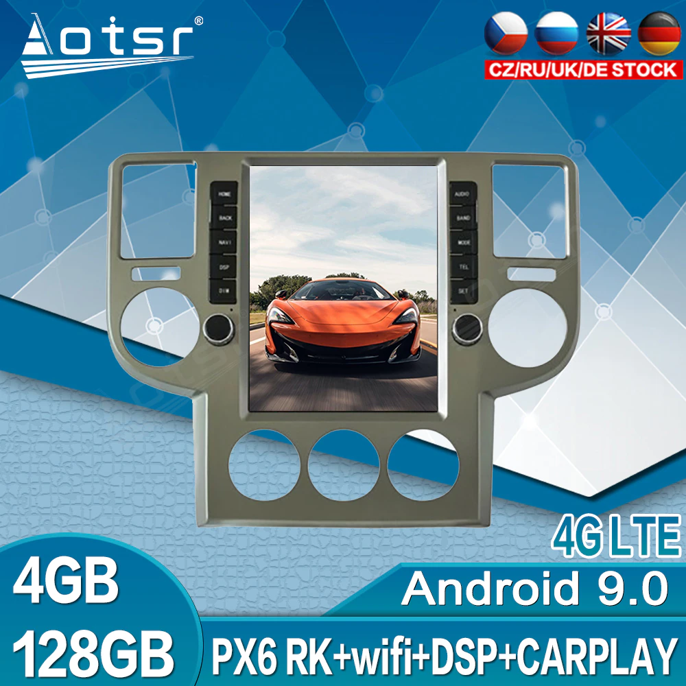 128G Car Radio For NISSAN X-trail T30 2002 - 2008 Car GPS Navigation Android 9.0 Tesla Vertical Screen DVD Multimedia Player HD-Aotsr official website