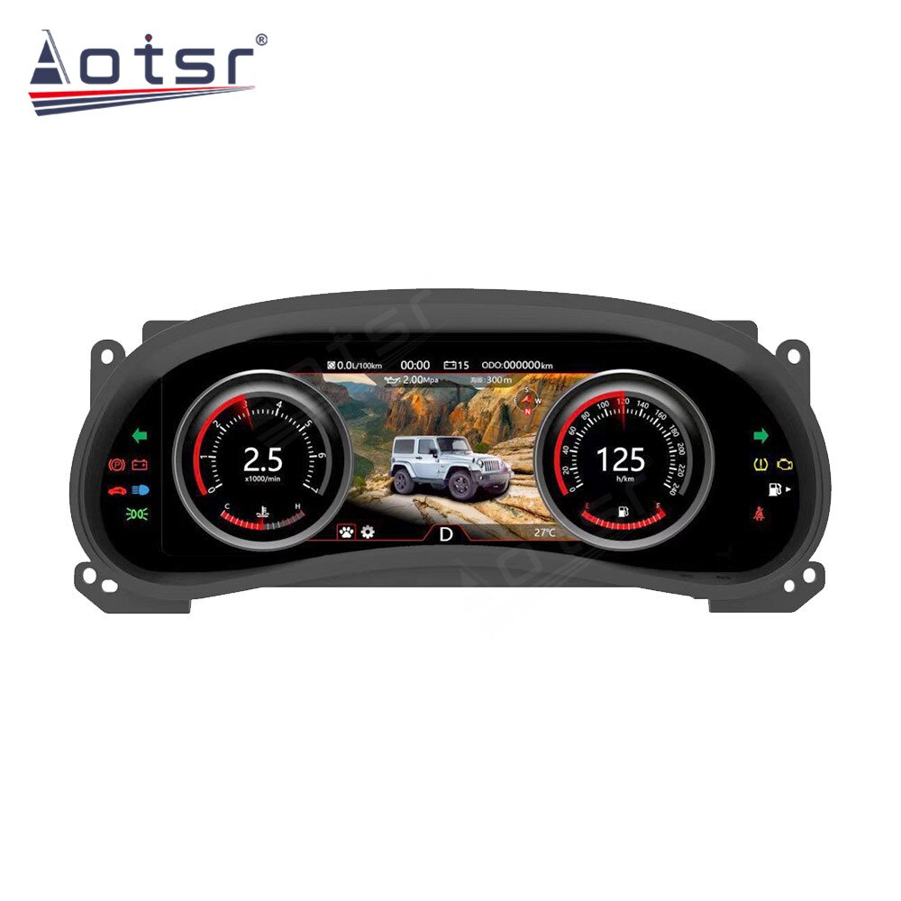 12.3 inch Car LCD dashboard For Jeep Wrangler 3 JK 2010-2017 Car LCD instrument panel modified and upgraded LCD multifunctional-Aotsr official website