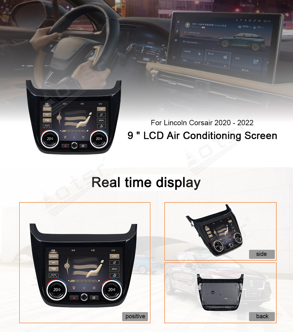 AC Panel Air Conditioner Climate Control For Lincoln Corsair 2020 2021 2022 Touch Stereo Board Screen Headunit Original Style