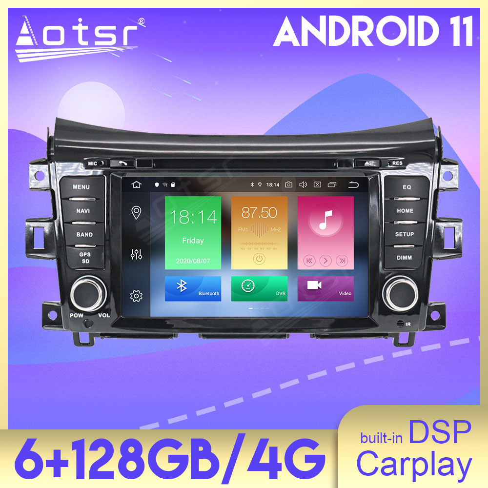 Android 11 Auto Stereo 6+128GB DSP Carplay GPS Navigation For NISSAN NP300 Navara 2014+ Multimedia Car Radio Player Head Unit