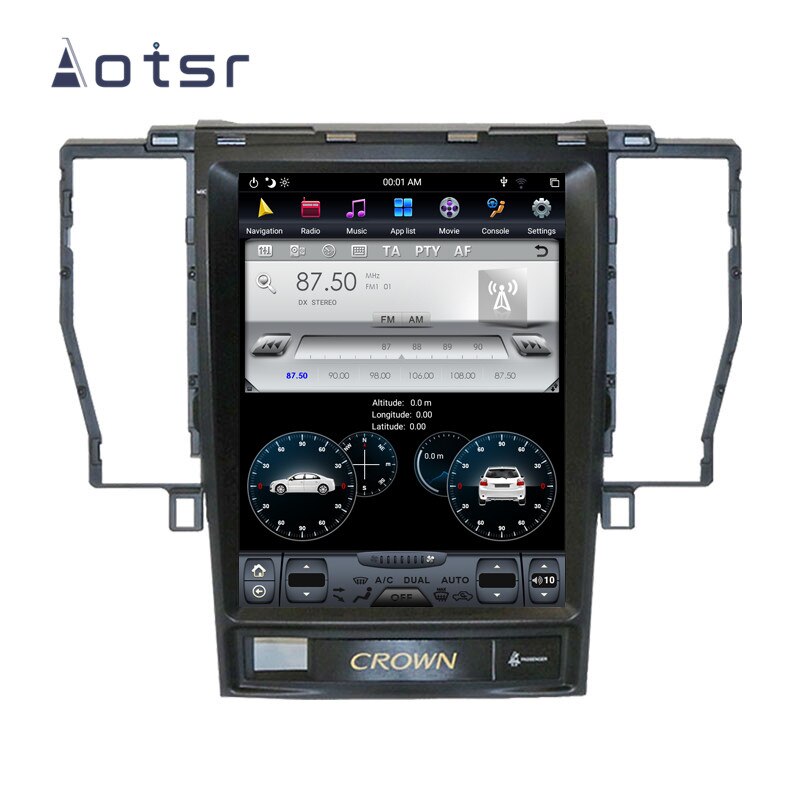 Android 8.1 Tesla style DVD multimedia player GPS navigation for Toyota Crown 2005-2009 12th car radio player Auto stereo unit-Aotsr official website