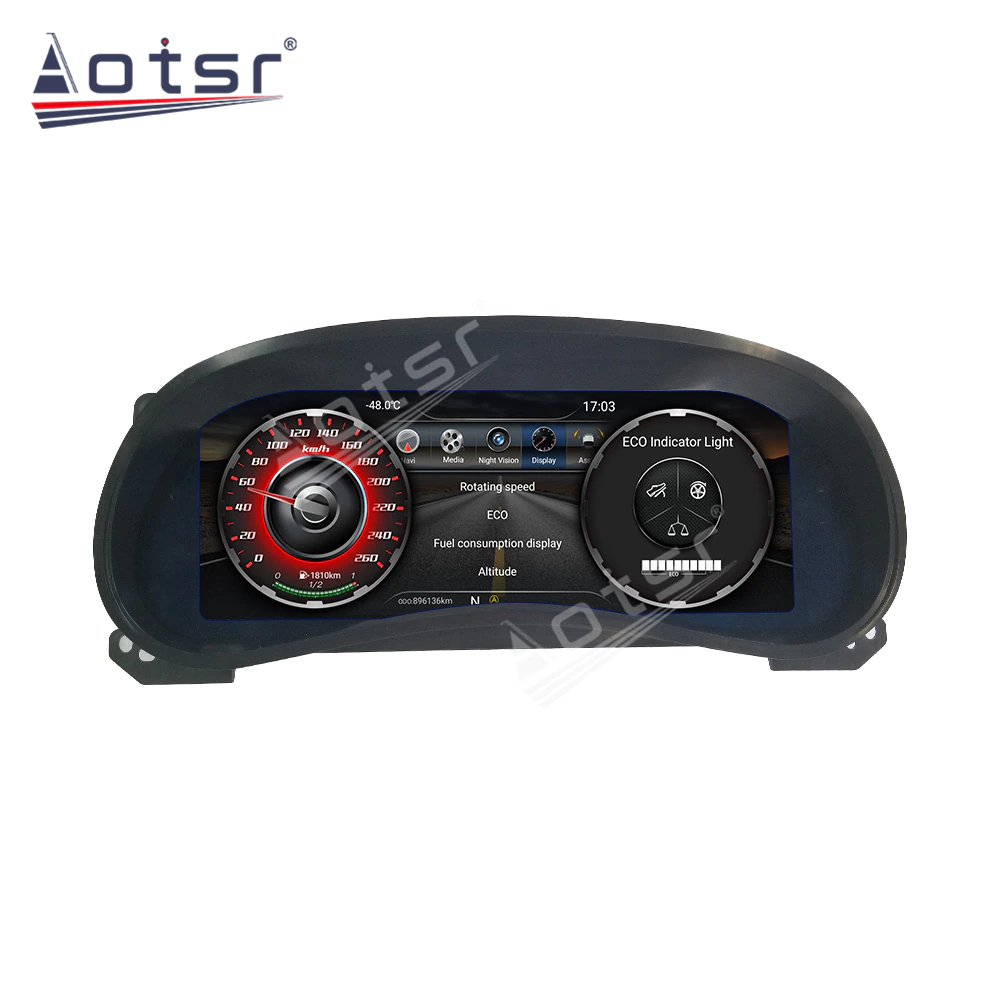 AOTSR 12.3 Inch For Jeep Wrangler 3 JK 2010+ Car LCD Cluster Instrument Multimedia Dashboard Modification GPS navigation player-Aotsr official website