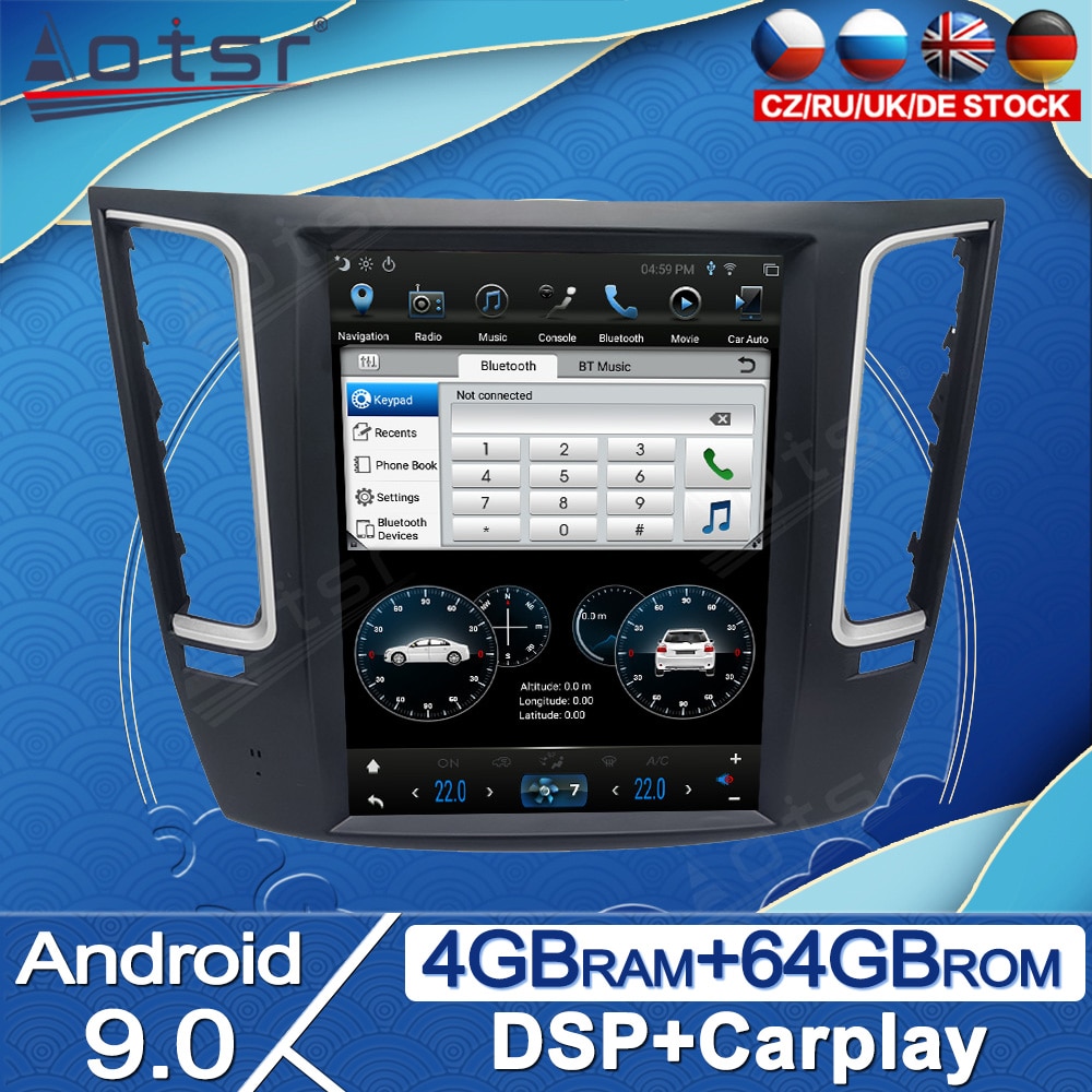 Tesla GPS Navigation For Maserati Levante Android Radio 2012 2013 - 2020 Car Multimedia Player Audio Video Autoradio Stereo HD
