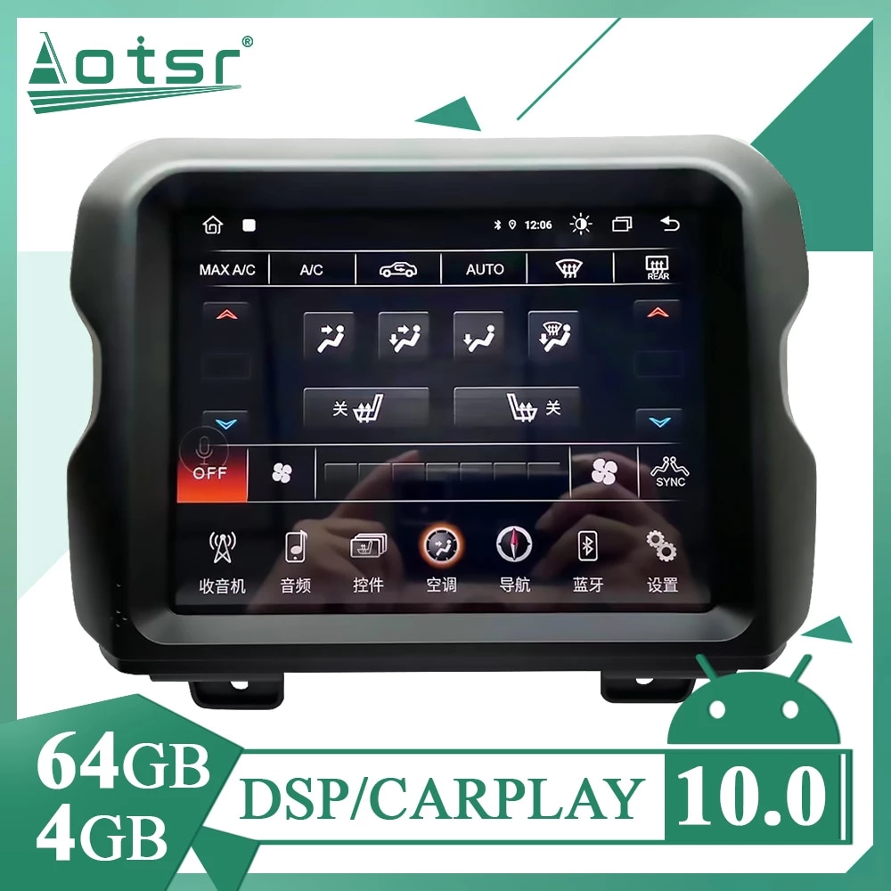 Strip screen Linux Car Radio For Jeep Wrangler JL 2018 - 2021 Multimedia Auto Video DVD Player Navigation Stereo GPS Head Unit-Aotsr official website