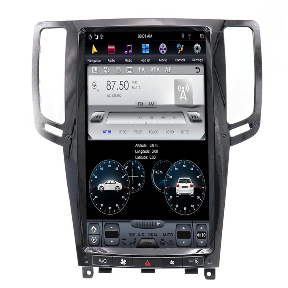 [PX6 Six-Core] Tesla styel Android 9.0 Car DVD player GPS Navigation For Infiniti G37/G25/G35 2007-2013 Car Auto radio Coche Multimedia player-Aotsr official website