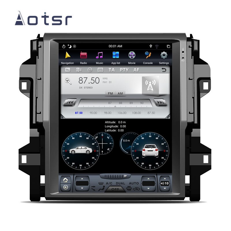 Android 9.0 Tesla style GPS navigation for Toyota Fortuner 4 Runner 2016-2018 Car auto radio stereo Multimedia player Head Unit-Aotsr official website