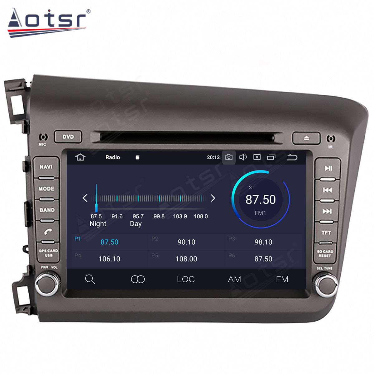 Qualcomm Android 11 Car Radio 8 Core Autoradio For HONDA CIVIC 2012+ GPS Navigation DVD Multimedia Player Head Unit-Aotsr official website