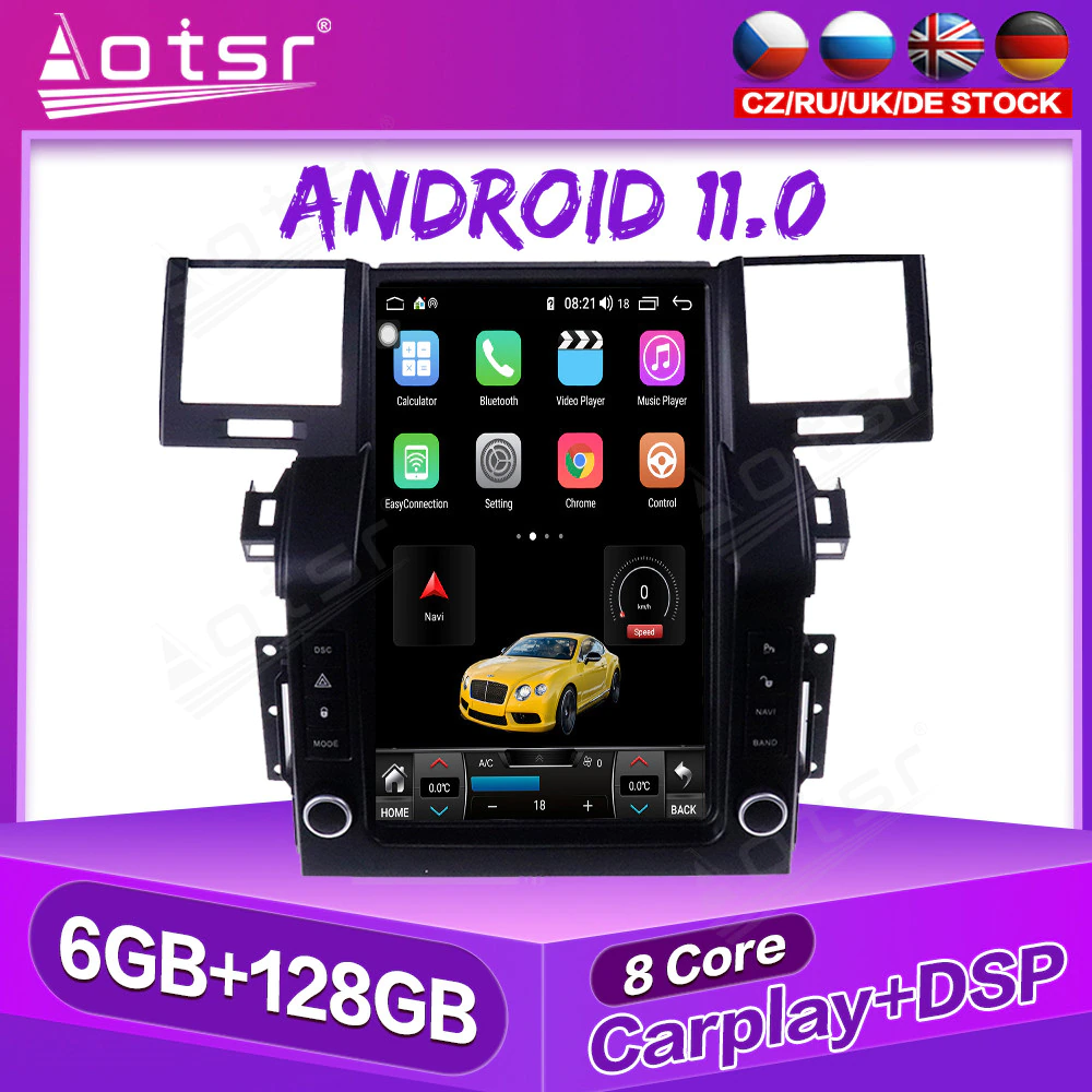 12.1" Screen PX6 Android 11 Bluetooth 5.0 Car Radio Player Auto GPS Navigation Multimedia For Range Rover 2005 - 2009 Stereo Carplay-Aotsr official website