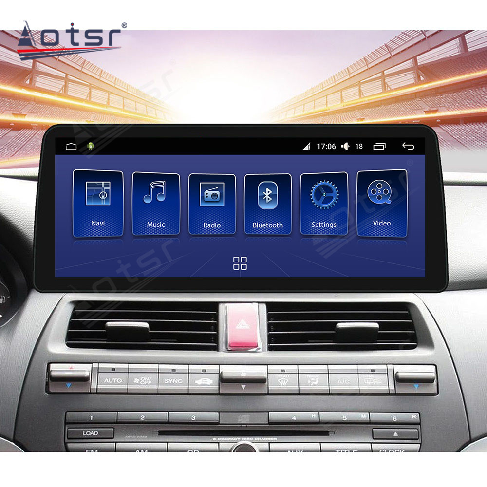 Android 10.0 multimedia player with GPS navigation stereo main unit DSP  6GB + 128GB suitable for Toyota Accord 8 06-12