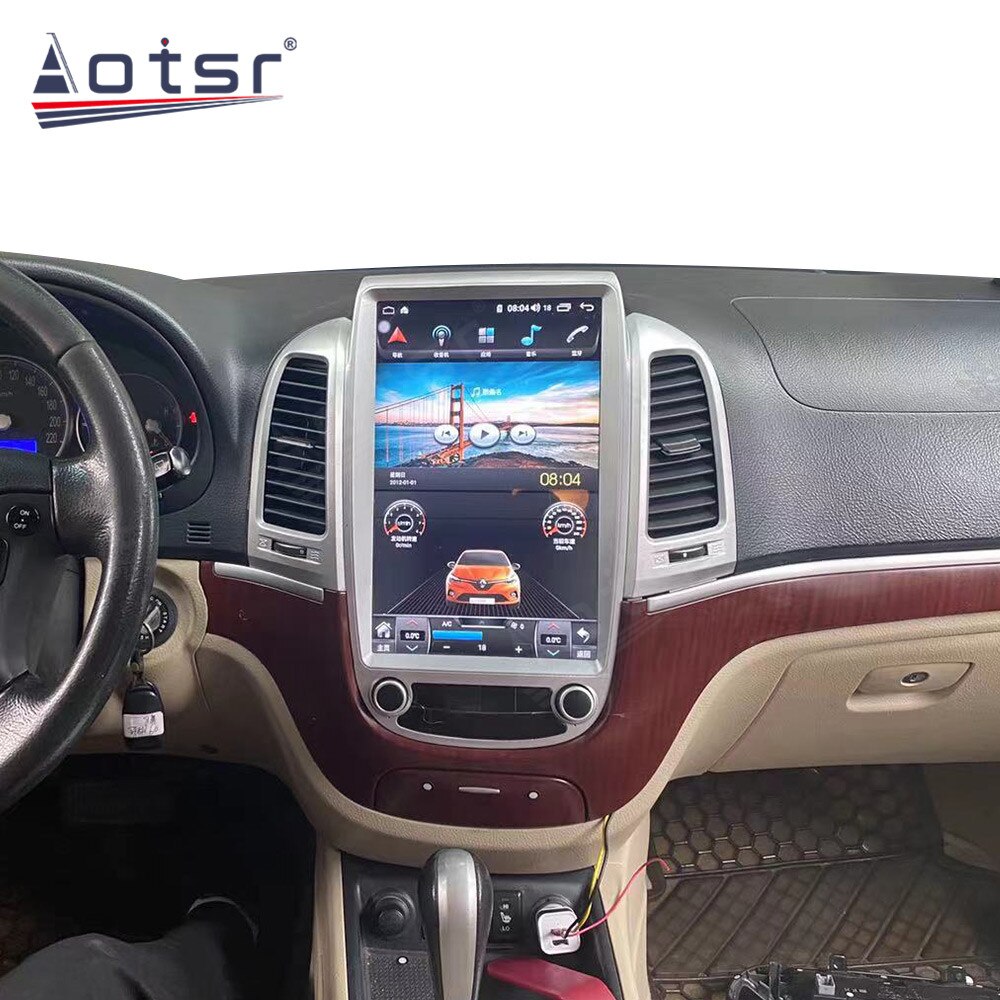 Car Radio Android For Hyundai Santa Fe 2006 2007 2008 - 2012 GPS Navigation Multimedia Tesla Touch Screen 128GB Stereo Carplay-Aotsr official website