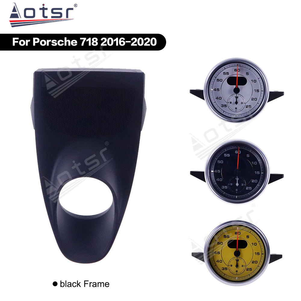 For Porsche 718 2016 2017 2018 2019 2020 Car Stopwatch Interior Dashboard Meter Clock Compass Time Electronic  Accessional-Aotsr official website