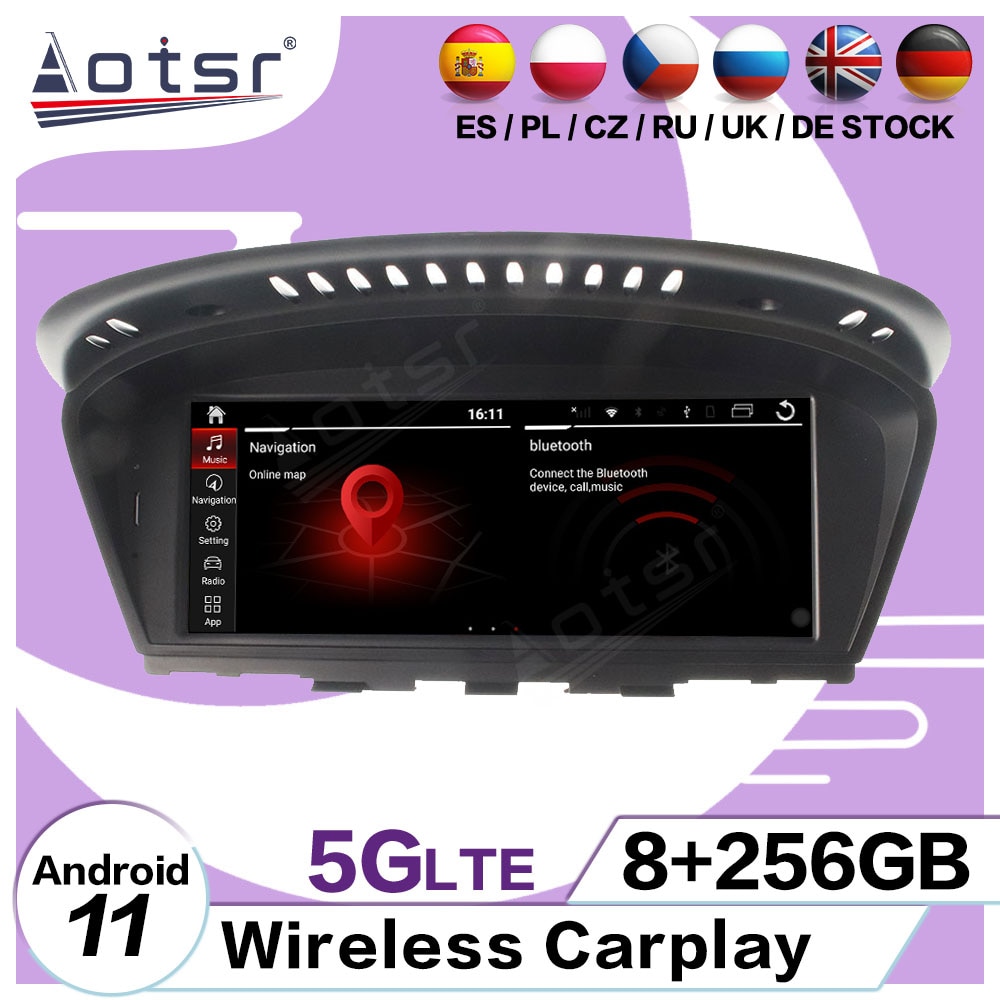 8+256GB Carplay Android 11 Player For BMW 3 Series 5 Series E60 E61 E62 E63 E90 E91 CIC CCC GPS Navi Car Stereo Radio Head Unit-Aotsr official website