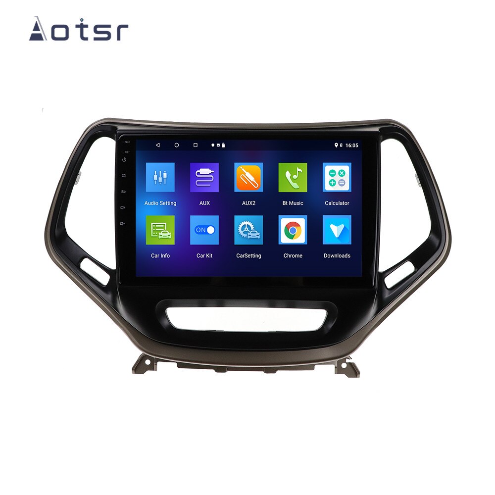 128G Touch Screen For Jeep Cherokee 2015 - 2019 Android 10 Car GPS Navigation Multimedia Recorder DVD Video Player Carplay Unit-Aotsr official website