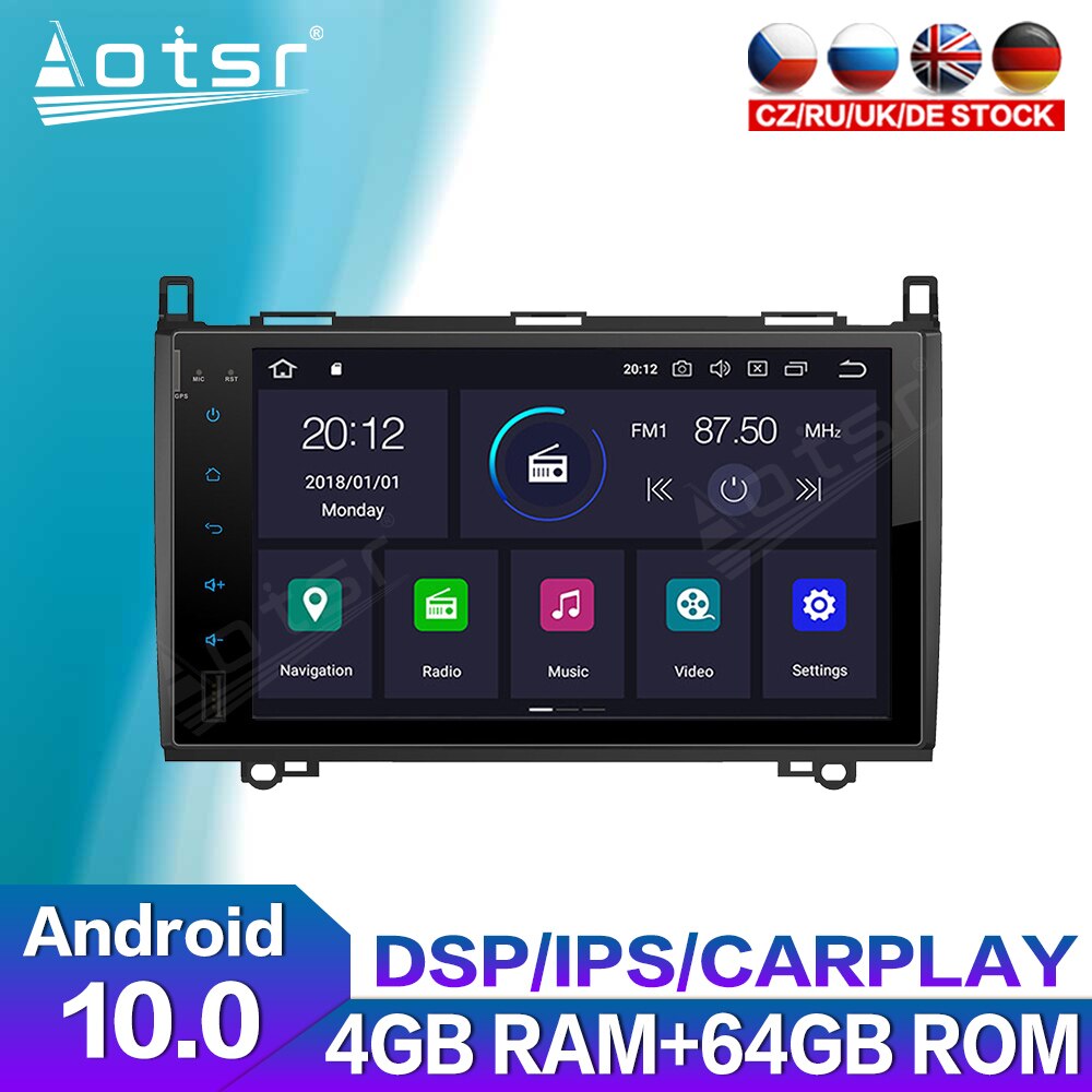 For Mercedes Benz Sprinte B200 Vito Viano W469 Android 11 Radio Auto Stereo Head Unit Car Multimedia Audio GPS Navigation 128GB-Aotsr official website