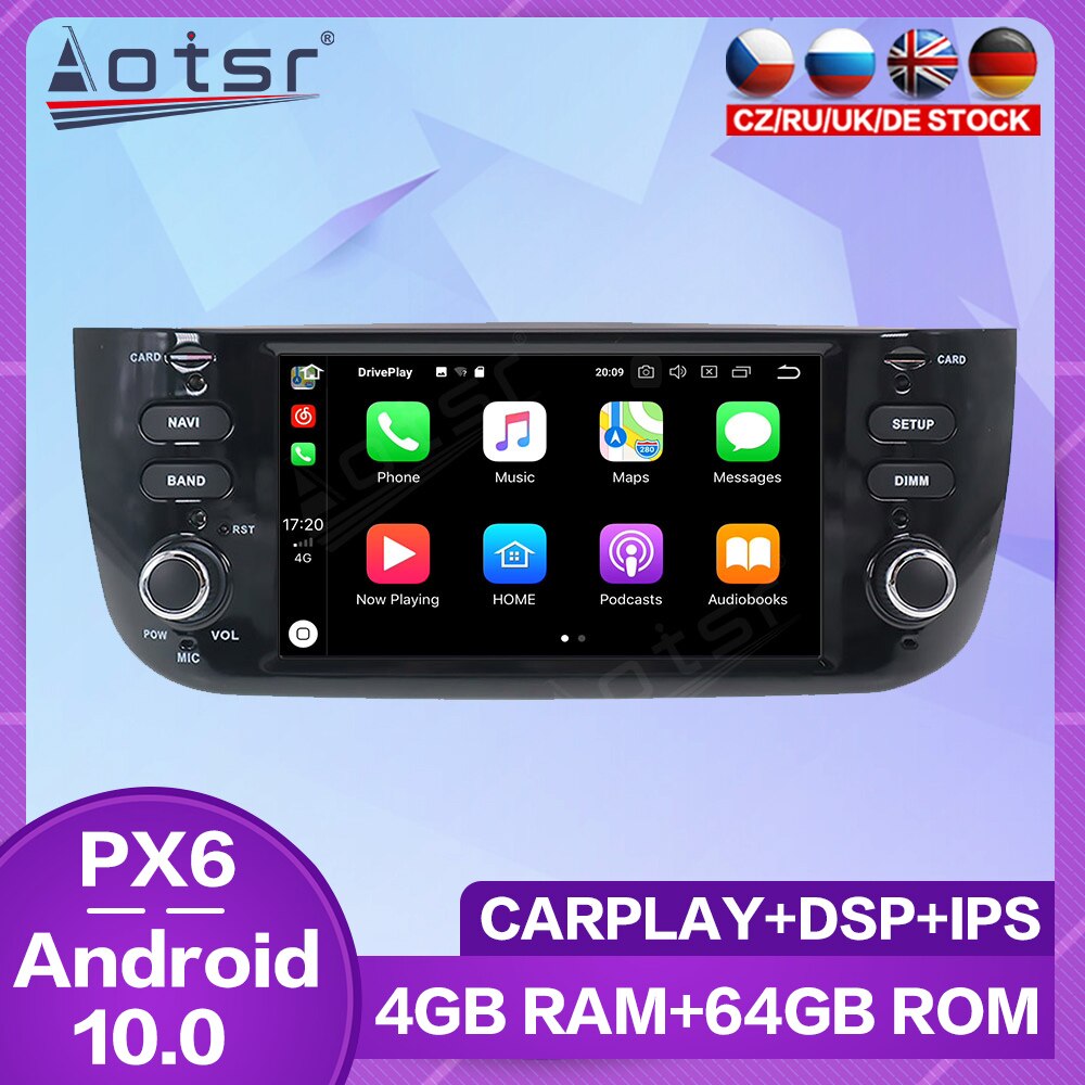 GPS Navigation For Fiat Punto 2009 2010 2011 2012 - 2015 Car Radio Android Multimedia Player Audio Touch Screen Stereo Carplay