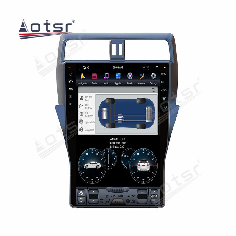 Car GPS Navigation For Toyota Land Cruiser Prado 150 2018 - 2020 Tesla Screen Android Radio Multimedia DVD Video Player Audio-Aotsr official website