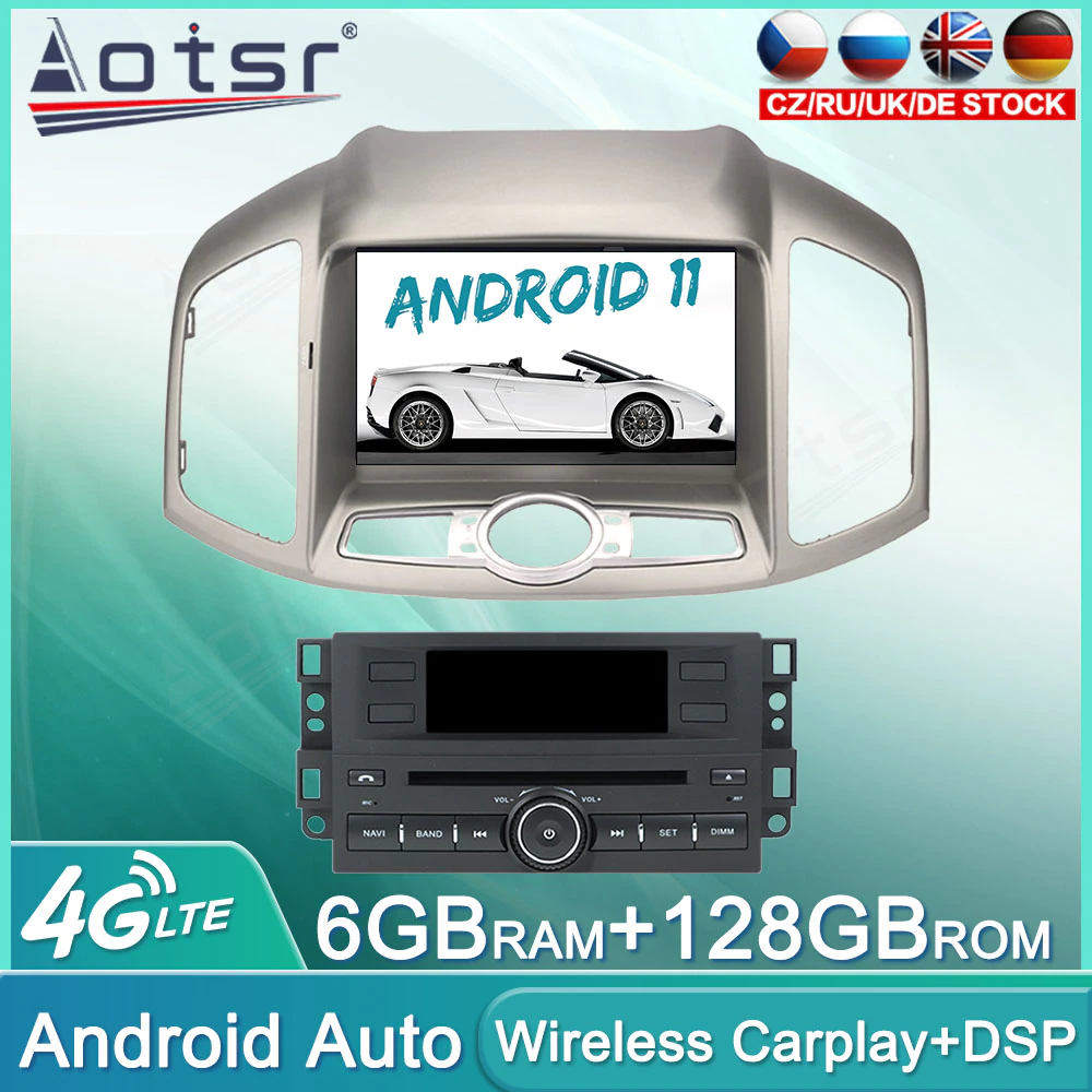 Android 11 128GB Car Radio For CHEVROLET Captiva 2012-2016 Audio Multimedia Player GPS Navigation Auto Stereo Head Unit Carplay-Aotsr official website
