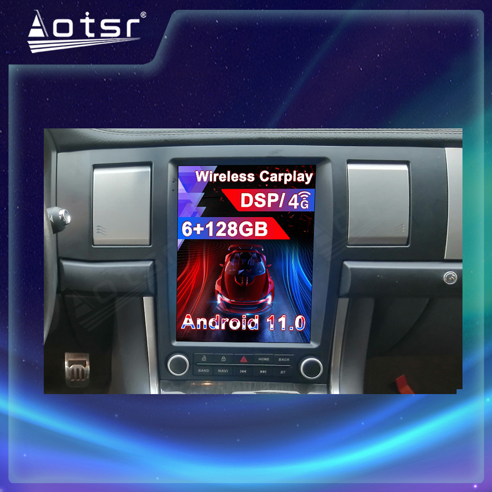 Android 11.0 multimedia player with GPS navigation stereo main unit DSP Carplay 6GB + 128GB suitable for Jaguar XF 04-15 black-Aotsr official website