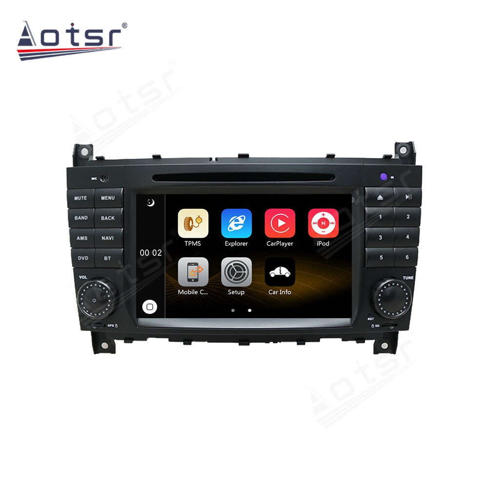 For Mercedes-Benz C-Class W203 2004-2007/CLC W203 2008-2010/CLK Wince 6.0 CD DVD Player Single DIN 7 Inch GPS Navigation Player-Aotsr official website
