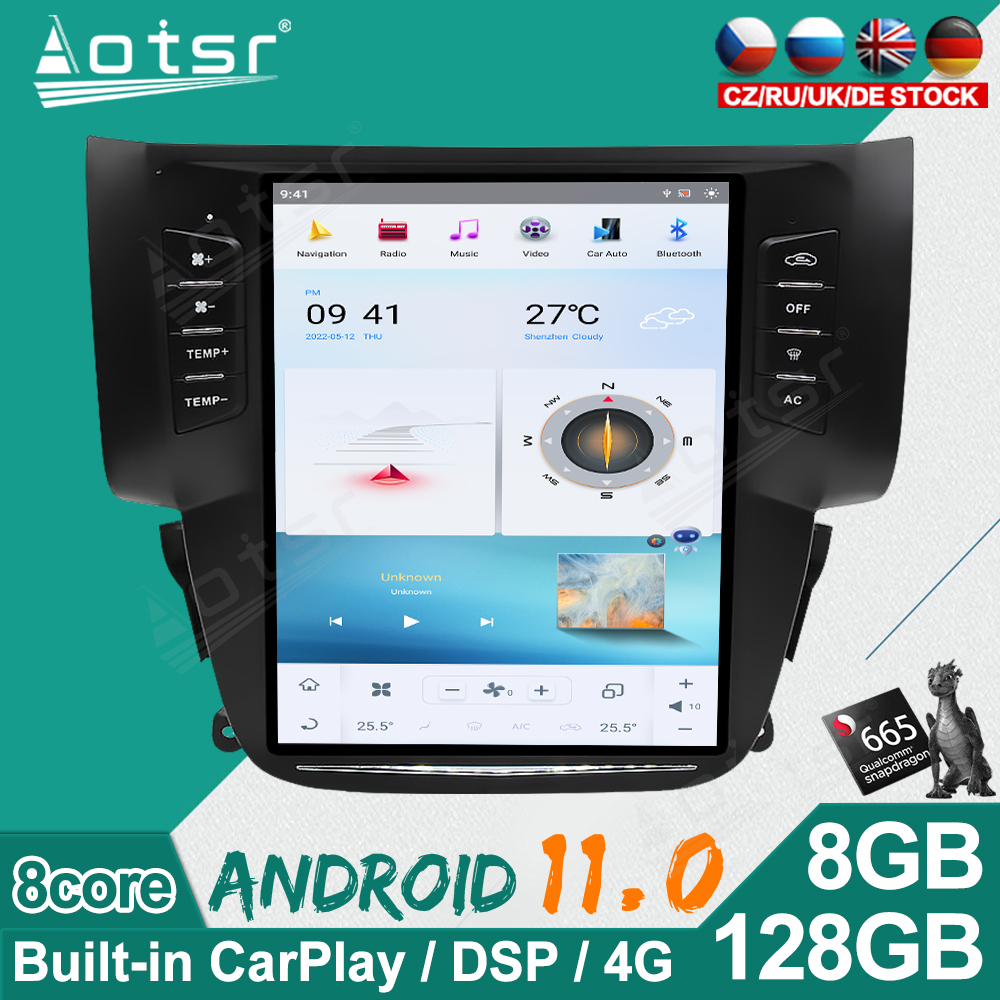 128G For Nissan Sylphy 2012-2017 Android Car DVD Player Auto Radio Cars GPS Navigation Multimedia Player Head Unit Screen-Aotsr official website