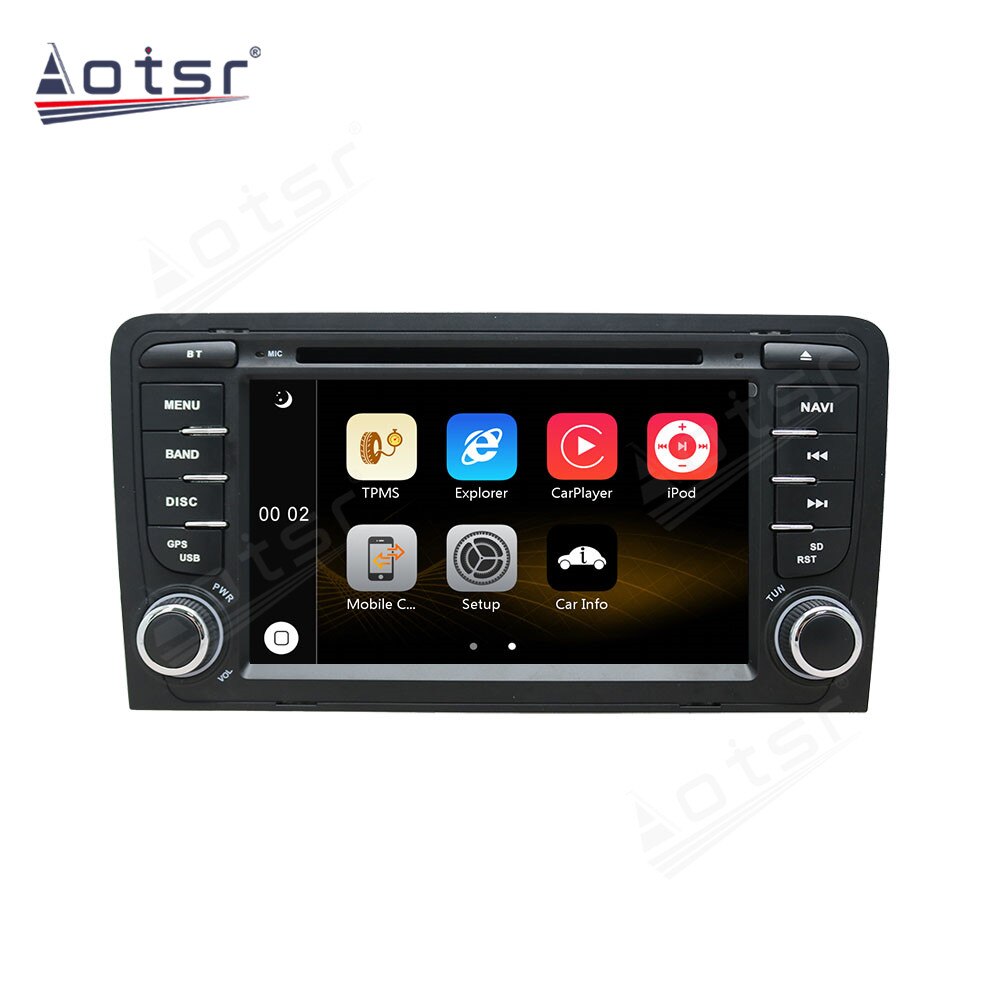 For Audi A3 S3 RS3 2002 - 2013 Wince 6.0 CD DVD Player Single DIN 7 Inch GPS Navigation Player BT in-Dash Radio CAR DVD GPS-Aotsr official website