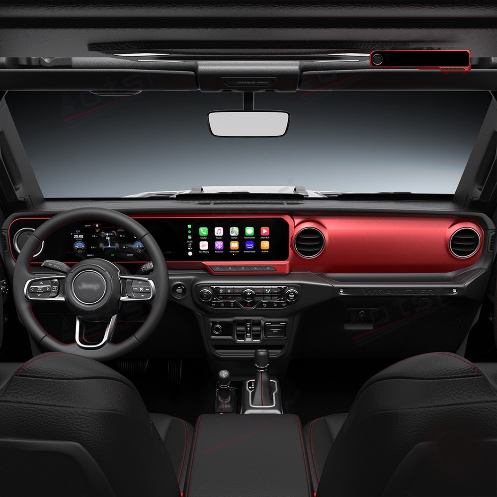 Strip screen Linux Car Radio For Jeep Wrangler JL 2018 - 2021 Multimedia Auto Video DVD Player Navigation Stereo GPS Head Unit-Aotsr official website