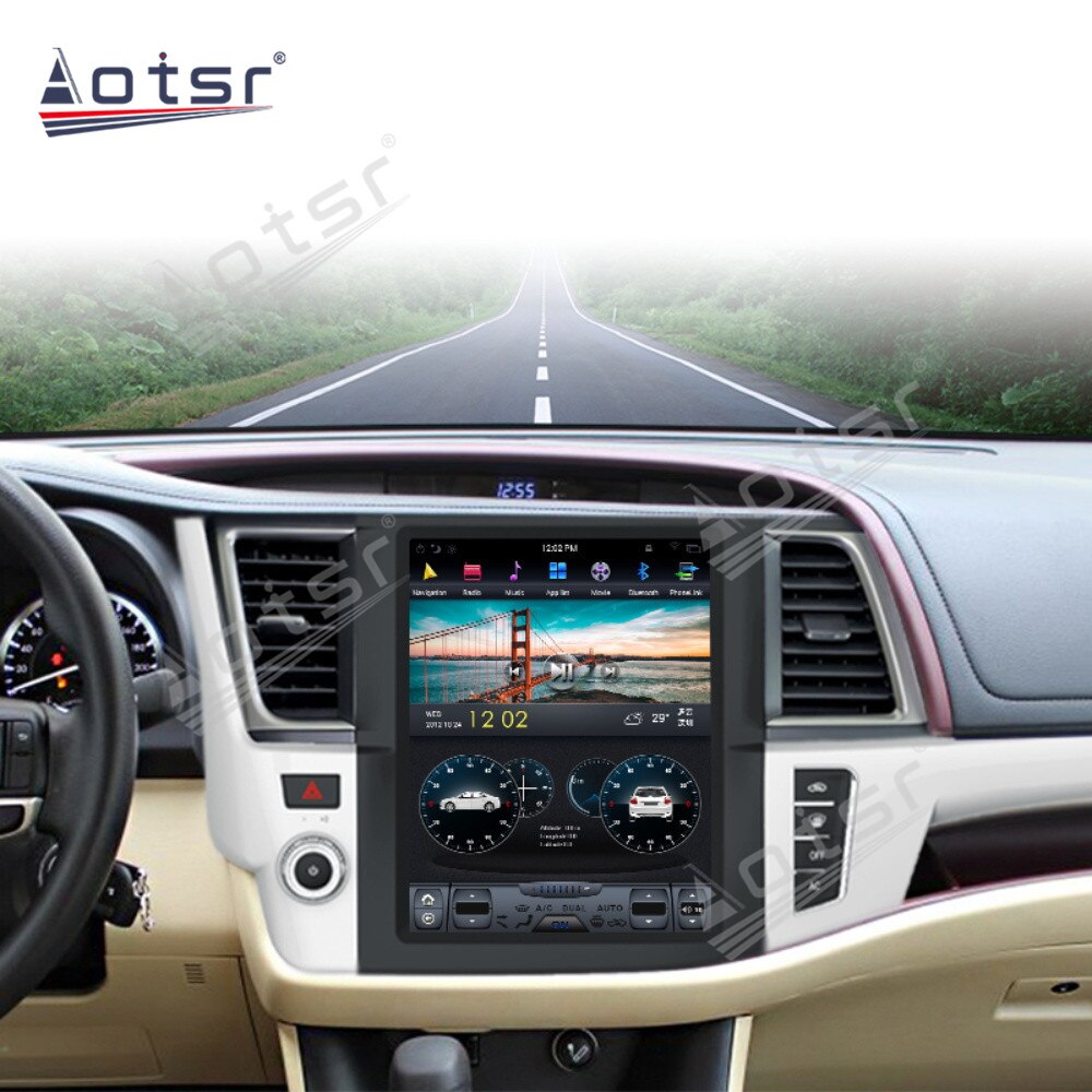 Tesla Vertical Screen For Toyota Highlander 2014 2015 - 2019 Car GPS Navigaiton Radio Multimedia Video Player Head Unit Stereo-Aotsr official website