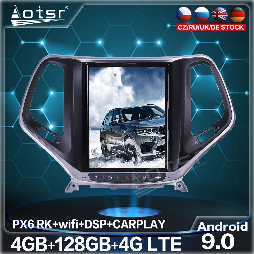 128GB Car GPS Navigation For JEEP Cherokee 2014-2019 Android 9.0 Car Radio Multimedia Video Player Tesla Screen Autoradio Stereo-Aotsr official website