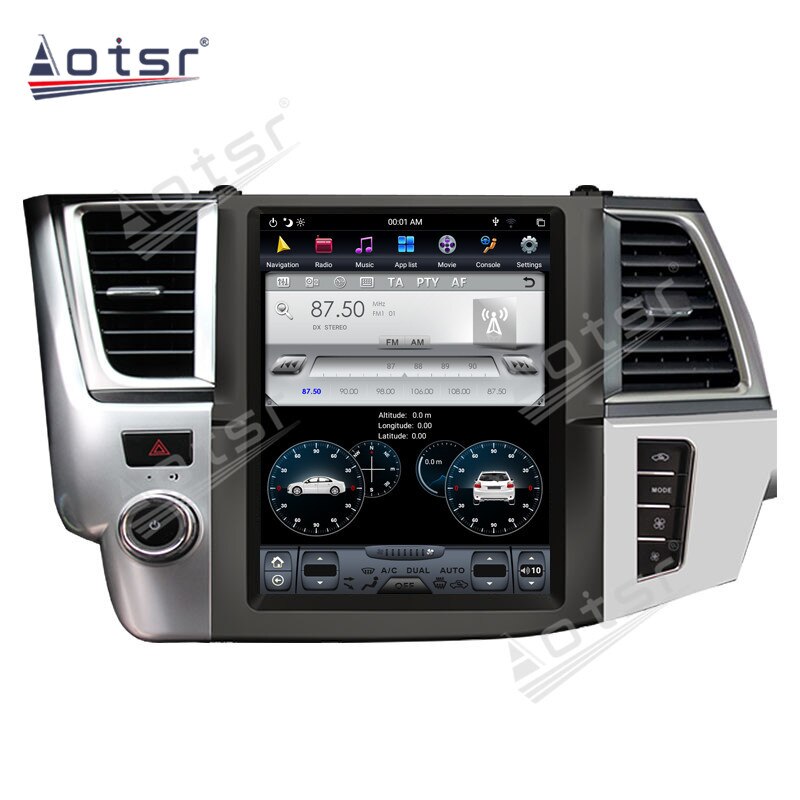 Tesla Vertical Screen For Toyota Highlander 2014 2015 - 2019 Car GPS Navigaiton Radio Multimedia Video Player Head Unit Stereo-Aotsr official website