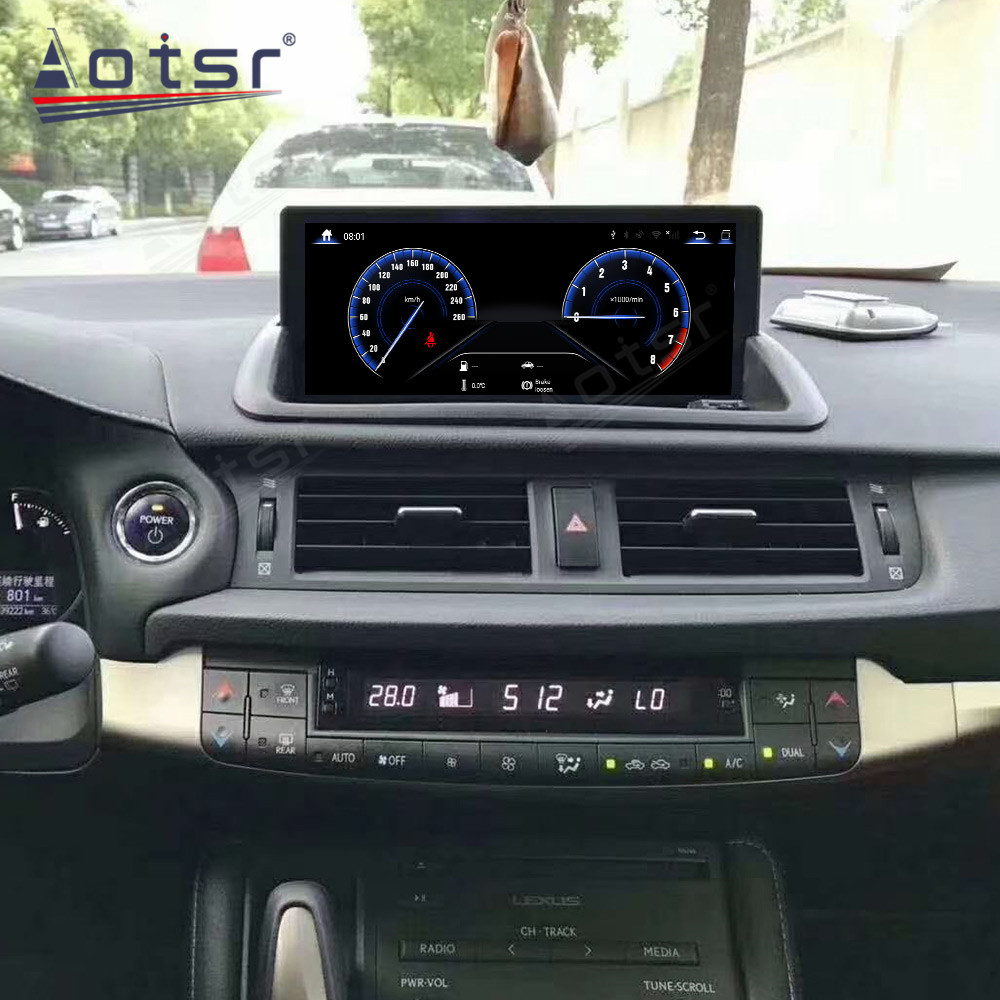Android 10.0 multimedia player with GPS navigation stereo main unit DSP  suitable for Lexus CT