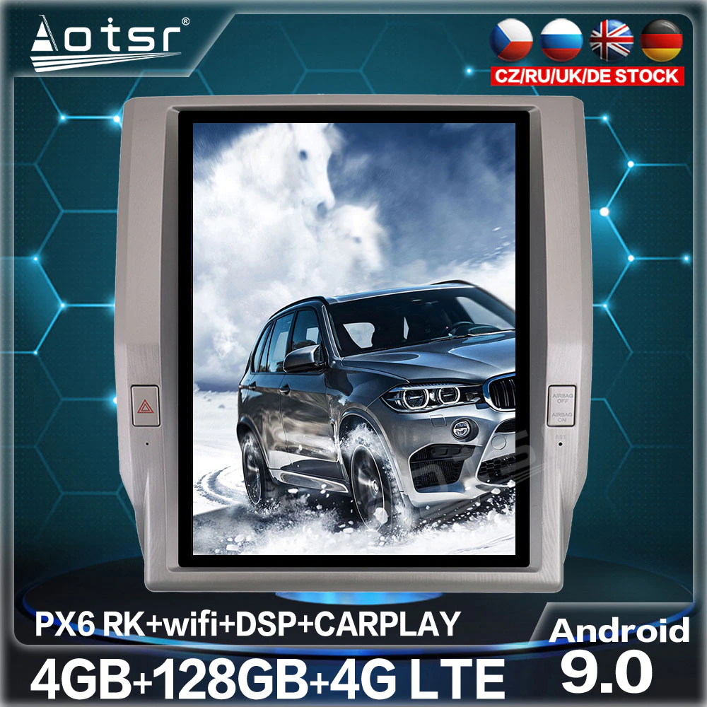 128GB Tesla Vertical Screen Android 9.0 Multimedia Car Radio For Toyota Tundra 2014-2020 Autoradio Video Player GPS Navigation-Aotsr official website