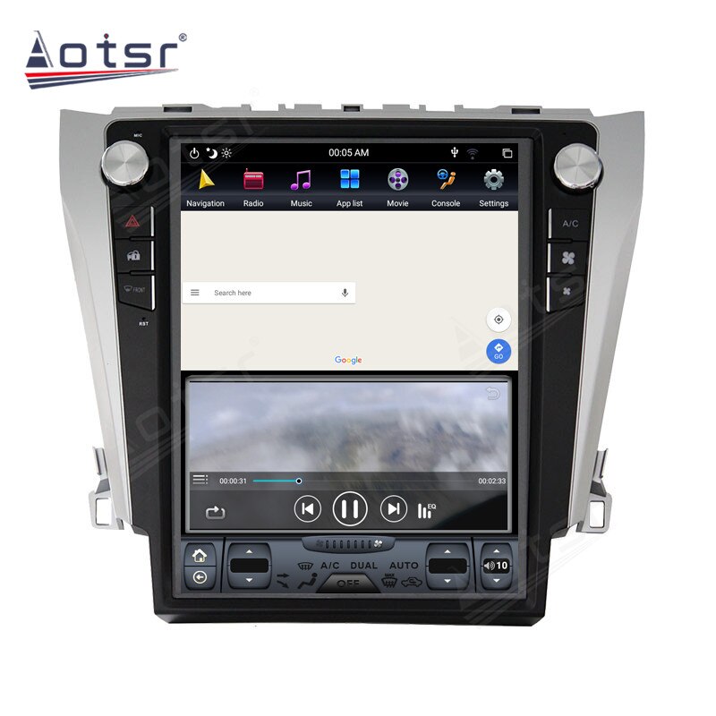 128GB GPS Navigaiton For Toyota Camry 2012 2013 - 2016 Car Radio DVD Video Player Multimedia Tesla Big Screen Head Unit Stereo-Aotsr official website