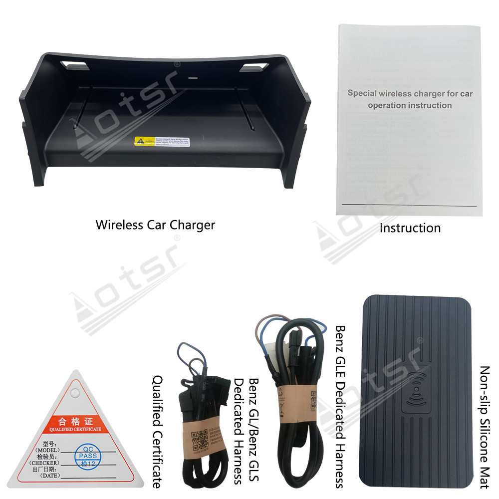 Wireless Car Charger For Benz GL/GLE/GLS Intelligent Infrared Fast Phone Holder Temperature Control Hidden Design