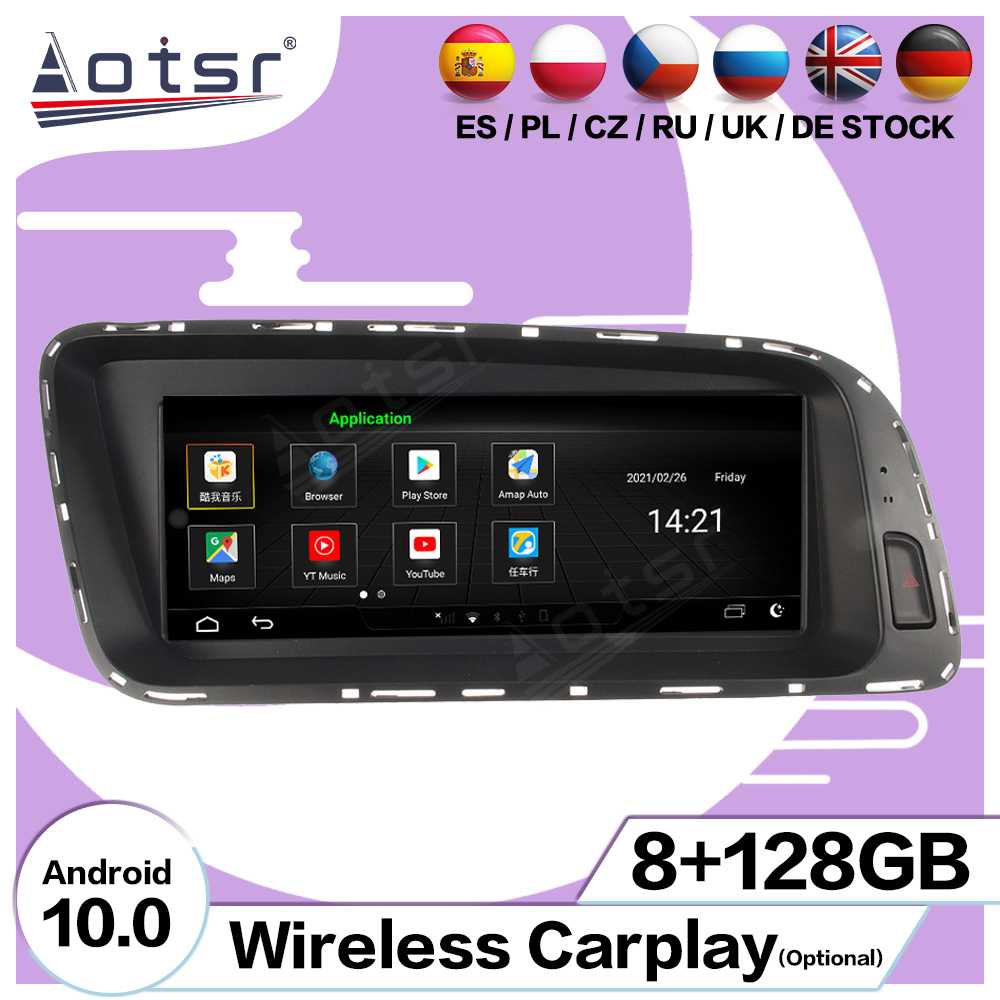 Android 10.0 multimedia player with GPS navigation stereo main unit DSP  8GB + 128GB suitable for Audi 8.8 inch Q5 2009-2016-Aotsr official website