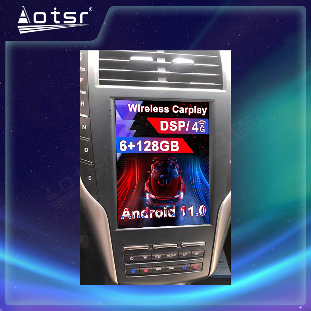 Android 11.0 multimedia player with GPS navigation stereo main unit DSP Carplay 6GB + 128GB suitable for Lincoln MKC-Aotsr official website